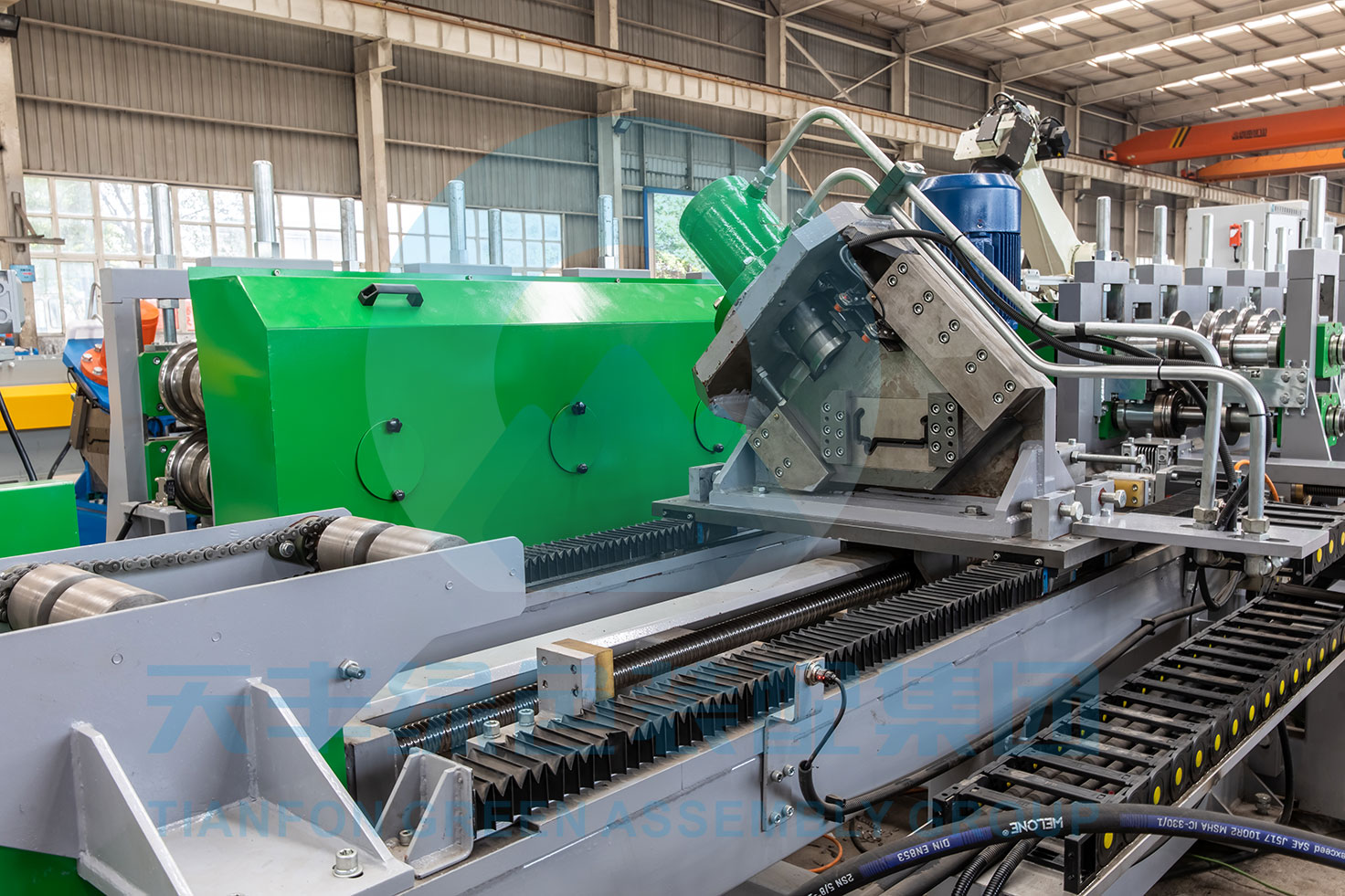 TF BOXBEAM ROLL FORMING LINE CUTTER
